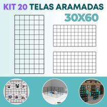 Kit 20 Telas Aramada 30x60cm Painel Home Office Mural Recados Planejamento DIY Criativo