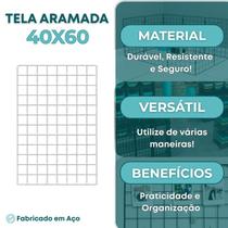 Kit 20 Telas Aramada 40x60cm Organização de Acessórios Painel Decorativo Mural Inspiração