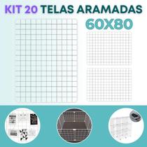 Kit 20 Telas Aramada 60x80cm Organização de Acessórios Painel Decorativo Mural Inspiração Kit 20 Telas Aramada 60x80cm Organização de Acessórios Painel Decorativo Mural Inspiração