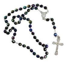 Kit 20 Terços Irisados Pretos para Lembrancinha Religiosa
