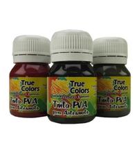 Kit 20 Tinta Pva para Artesanato Fosca 37ml True Colors