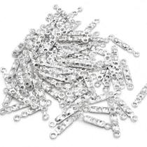 Kit 20 Tip Terminal Argola Dupla Mont Colar Pulseira Prata Kit 20 Tip Terminal Argola Dupla Mont Colar Pulseira Prata