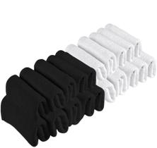 Kit 20 Toalhas de Rosto Para Salão Beleza 100% Algodão 40 x 65 cm Branca Preta