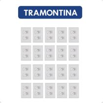 Kit 20 Tomada Dupla 20A 4X2 Branco Embutir Liz Tramontina