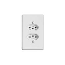 Kit 20 tomada Elétrica Distanciada Dupla com Placa - Ilumi
