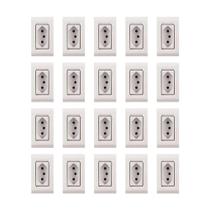 Kit 20 Tomada Móvel 10A 250V Branco Liz Tramontina 57170101