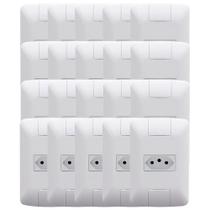 Kit 20 Tomadas Tramontina Aria - 2P+T 10A com Placa + Suporte Branco