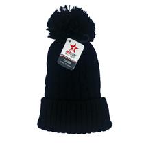 Kit 20 Toucas De Inverno Pompom Preta Gorro Lã Tricot Frio