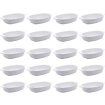 Kit 20 Travessas de Melamina para Restaurantes 23cm Milão Lyor Brancas Servir Saladas Entradas