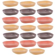 Kit 20 Travessas Lyor para Sobremesa Bowls de Bambu 14,5x3cm Colorida Petiscos Kit 20 Travessas Lyor para Sobremesa Bowls de Bambu 14,5x3cm Colorida Petiscos