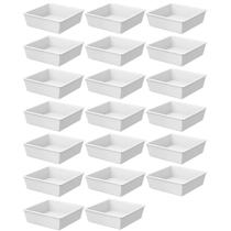 Kit 20 Travessas Pequenas 230ml Tigelas Retangulares Brancas para Servir Coza em Polipropileno Kit 20 Travessas Pequenas 230ml Tigelas Retangulares Brancas para Servir Coza em Polipropileno