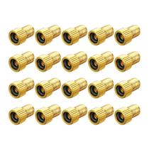Kit 20 Un Adaptador Válvula Presta Bike Bico Fino P/ Grosso Cor:Dourado