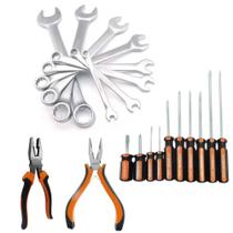 Kit 20 Un Chave Combinada 6 A 17mm + Fenda/ Philips + Alicate Universal