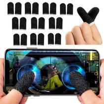 Kit 20 Un Luvinhas Gamer Dedo Fibra Carbono Free Fire Pubg
