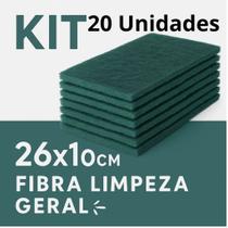 Kit 20 Und Fibra Limpeza Geral Verde 26cm 10cm Uso Geral Multiuso para Restaurantes Cozinhas Industriais Frigorifico Kit 20 Und Fibra Limpeza Geral Verde 26cm 10cm Uso Geral Multiuso para Restaurantes Cozinhas Industriais Frigorifico