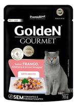 Kit 20 und Golden Gourmet Gatos Adultos Frango 70g Kit 20 und Golden Gourmet Gatos Adultos Frango 70g