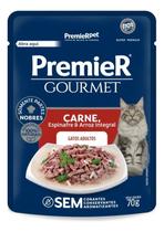 Kit 20 und Sachê Premier Gourmet Gatos Adultos Carne 70g