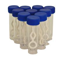 Kit 20 Und Tubete Bolha 9cm Acrílico Com A Tampa Colorida Kit 20 Und Tubete Bolha 9cm Acrílico Com A Tampa Colorida