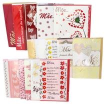 Kit 20 unds Cartão dia das mães flores com envelope presente - Imag