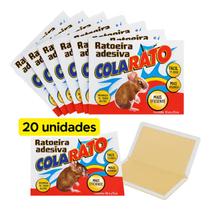 Kit 20 Unidades Adesivo Pega Ratos