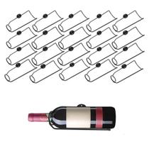 Kit 20 Unidades de Adega Parede para Garrafa Vinho Aço Preto Industrial