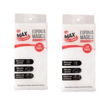 Kit 20 Unidades Esponja Magica para Limpeza Bucha Branca Tira Manchas