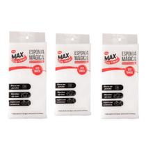 Kit 20 Unidades Esponja Magica para Limpeza Bucha Branca Tira Manchas