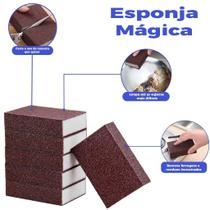 Kit 20 Unidades Esponja Magica para Limpeza Bucha Branca Tira Manchas