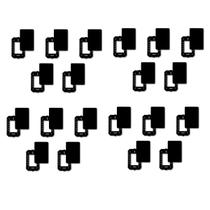 Kit 20 Unidades Placa Cega 4 X 2 Preto Com Suporte - FAME Kit 20 Unidades Placa Cega 4 X 2 Preto Com Suporte - FAME