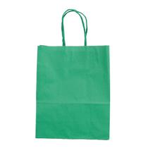 Kit 20 Unidades Sacola Verde 17,5x8,5x21,5cm Embalagem Reforçada Presente Lembrança