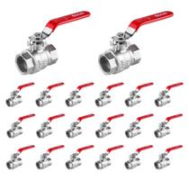 Kit 20 Válvula De Esfera Dn 20 3/4 Pol Cromado Docol