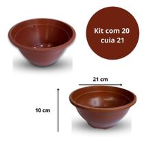 Kit 20 Vasos Cuia 13 + 20 Vasos Cuia 21 Marrom Cactos Flores Kit 20 Vasos Cuia 13 + 20 Vasos Cuia 21 Marrom Cactos Flores