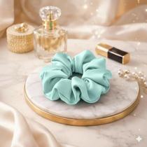 Kit 20 Xuxinha de Cetim com Costura Embutida Scrunchies Laço de Cabelo Anti Frizz