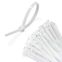 Kit 200 Abraçadeira Plástica de Nylon Presilha Branco