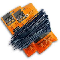 Kit 200 Abraçadeiras de Nylon Preta Foxlux 14cm x 3,5mm Kit 200 Abraçadeiras de Nylon Preta Foxlux 14cm x 3,5mm