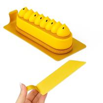 Kit 200 Base Acrílica Retangular Dourada 12,5x6 cm Para Entremets, Doces e Finger Foods