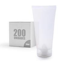 Kit 200 Bisnagas Plásticas 30ml Lembrancinhas Aniversários Chá Bebê Revelação Higiene Diária Incolor