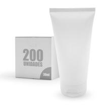Kit 200 Bisnagas Plásticas D25 30ml Lembrancinhas Aniversários Chá Revelação Higiene Diária Branca