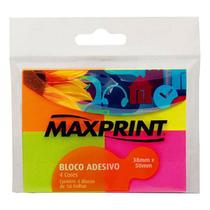 Kit 200 Bloco Adesivo Neon Colors Com 4 Cores 38X50Mm Cada