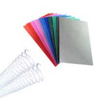 Kit 200 Capas Várias Cores A4 + 200 Espirais Cristal 9mm Kit 200 Capas Várias Cores A4 + 200 Espirais Cristal 9mm