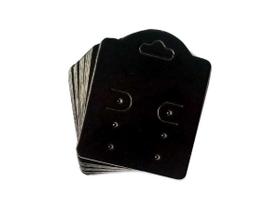 Kit 200 Cartelas Tag Para Brinco 6 Furos - Preto Kit 200 Cartelas Tag Para Brinco 6 Furos - Preto