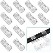 Kit 200 Clips Suporte Organizador Cabos Fios Transparente