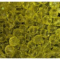 Kit 200 Cristais Miçangas Amarelo 8Mm Umbanda Guia