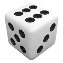 Kit 200 Dados Brancos 6 Faces Jogos Rpg 16mm Conjunto Branco Cubo Tabuleiro Banco