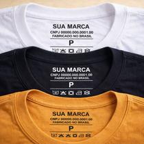 Kit 200 Etiquetas Personalizadas Em DTF Termocolante Para Roupas Uniforme Empresa Composição Tamanho