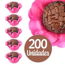 Kit 200 Forminhas de Brigadeiro Luxo Camélia Para Doces Finos Decoração Festa