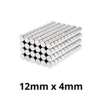 Kit 200 Imã Neodímio Disco Magnético N35 12 x 4 mm Super Forte Potente Redondo Kit 200 Imã Neodímio Disco Magnético N35 12 x 4 mm Super Forte Potente Redondo