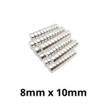 Kit 200 Imã Neodímio Disco Magnético N35 8x 10 mm Super Forte Potente Redondo Kit 200 Imã Neodímio Disco Magnético N35 8x 10 mm Super Forte Potente Redondo