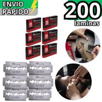 Kit 200 Lâminas Para Barbear Profissional Inox Resistente Gilette Barbeiros Lord Platinum Kit 200 Lâminas Para Barbear Profissional Inox Resistente Gilette Barbeiros Lord Platinum