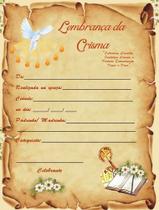 Kit 200 Lembranças De Crisma Católica Certificado
